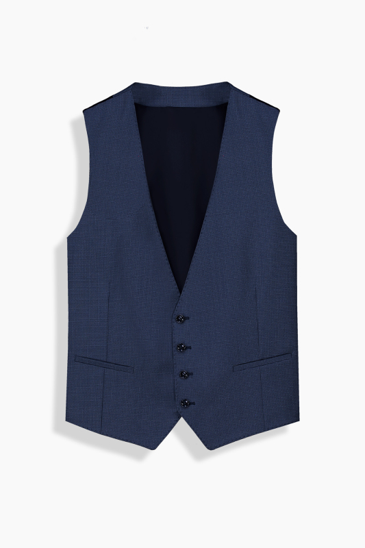 Napoleone Saxon Regular Fit Yelekli Lacivert Takım Elbise - SARAR