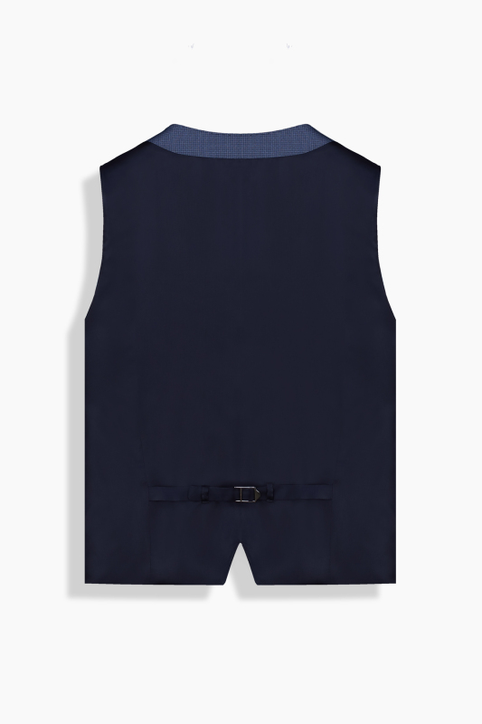 Napoleone Saxon Regular Fit Yelekli Lacivert Takım Elbise - SARAR