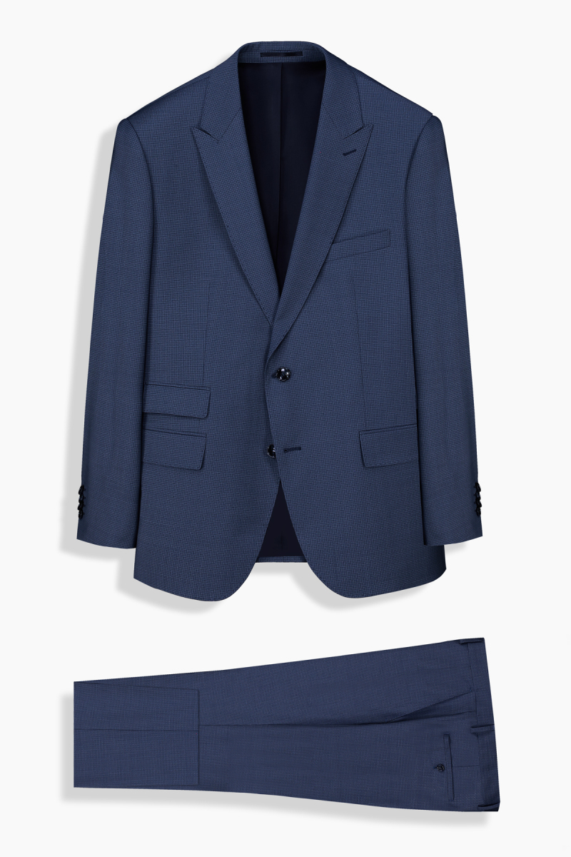 Napoleone Saxon Regular Fit Yelekli Lacivert Takım Elbise - 1