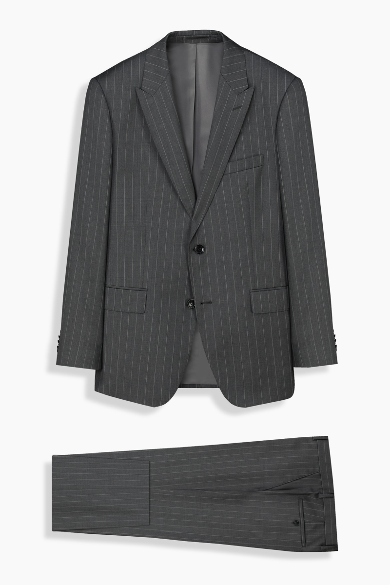 Napoleone Regular Fit Koyu Gri Takım Elbise - 1