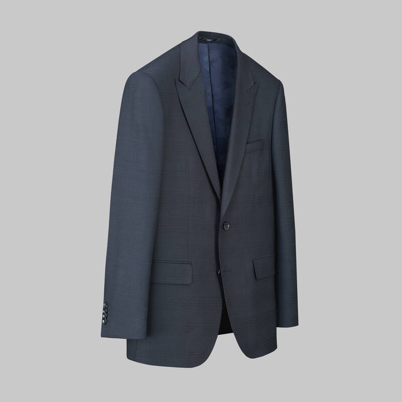 Napoleone Saxon Regular Fit Koyu Gri Takım Elbise - 2