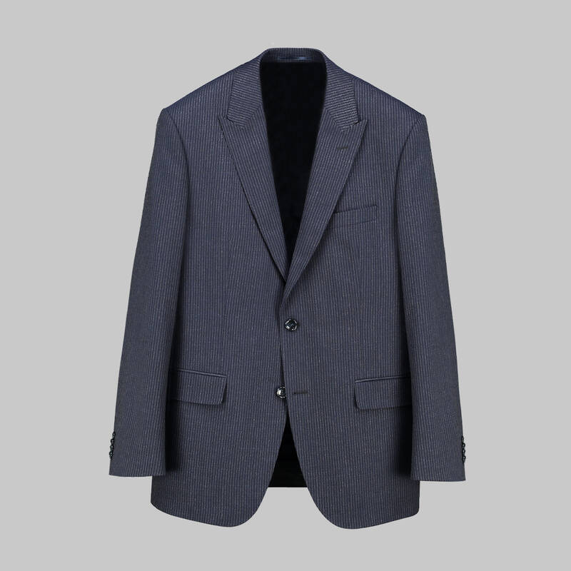 Napoleone Saxon Regular Fit Çizgili Takım - 3