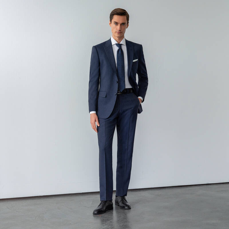 Napoleone Saxon Regular Fit Çizgili Takım - 2