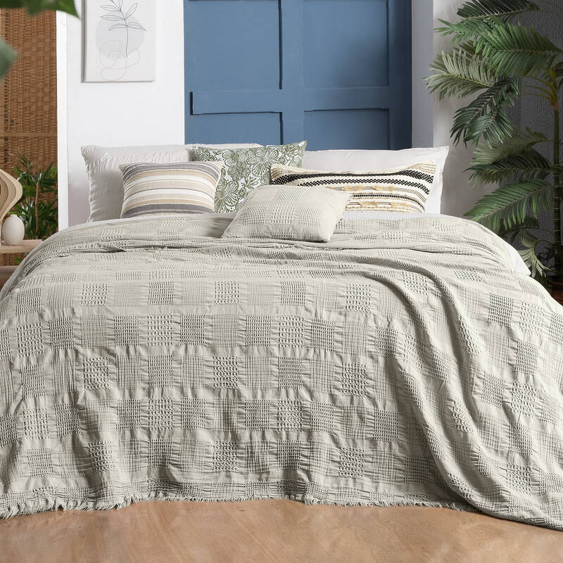 Nerha Yatak Örtüsü Tek Kişilik Bej - 1