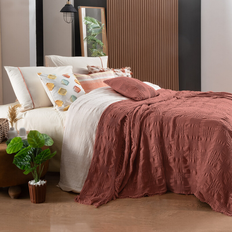 Nerha Yatak Örtüsü Tek Kişilik Taba - SAREV