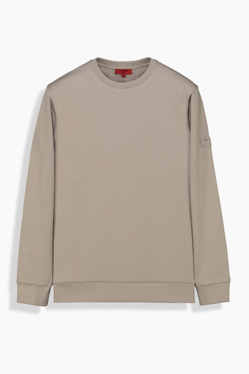 O Yaka Bej Casual Sweatshirt - 1