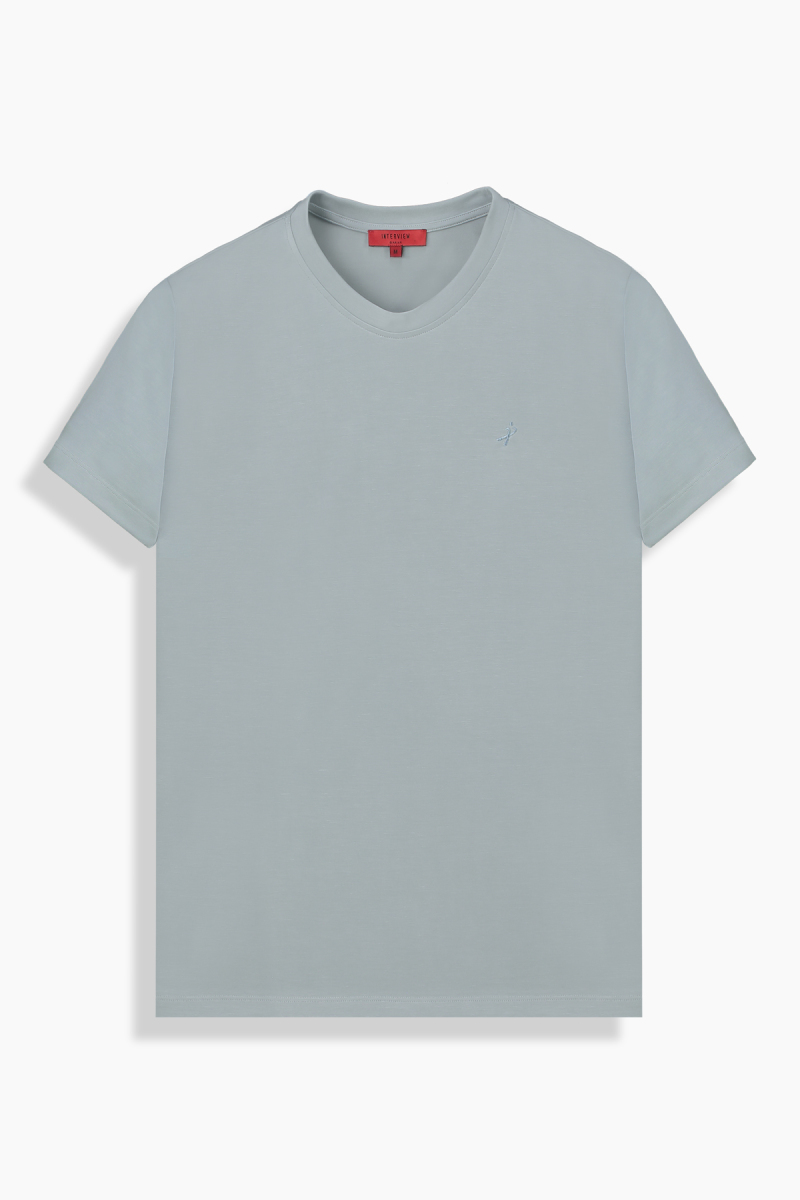 O Yaka Casual Açık Yeşil Tişört - 1