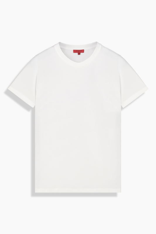 O Yaka Casual Beyaz Tişört 