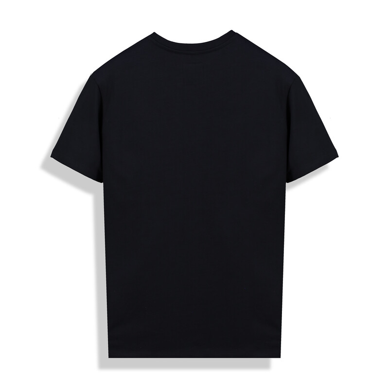 O Yaka Eiffel Takım Tasarım Siyah Tişört - SARAR