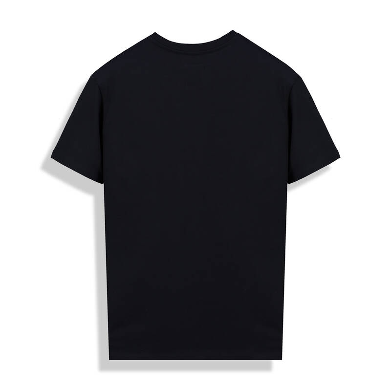 O Yaka Eiffel Takım Tasarım Siyah Tişört - 2