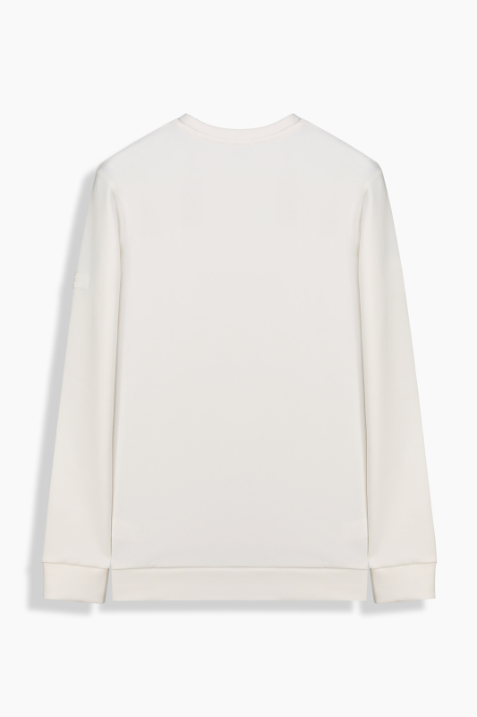 O Yaka Ekru Casual Sweatshirt - INTERVIEW