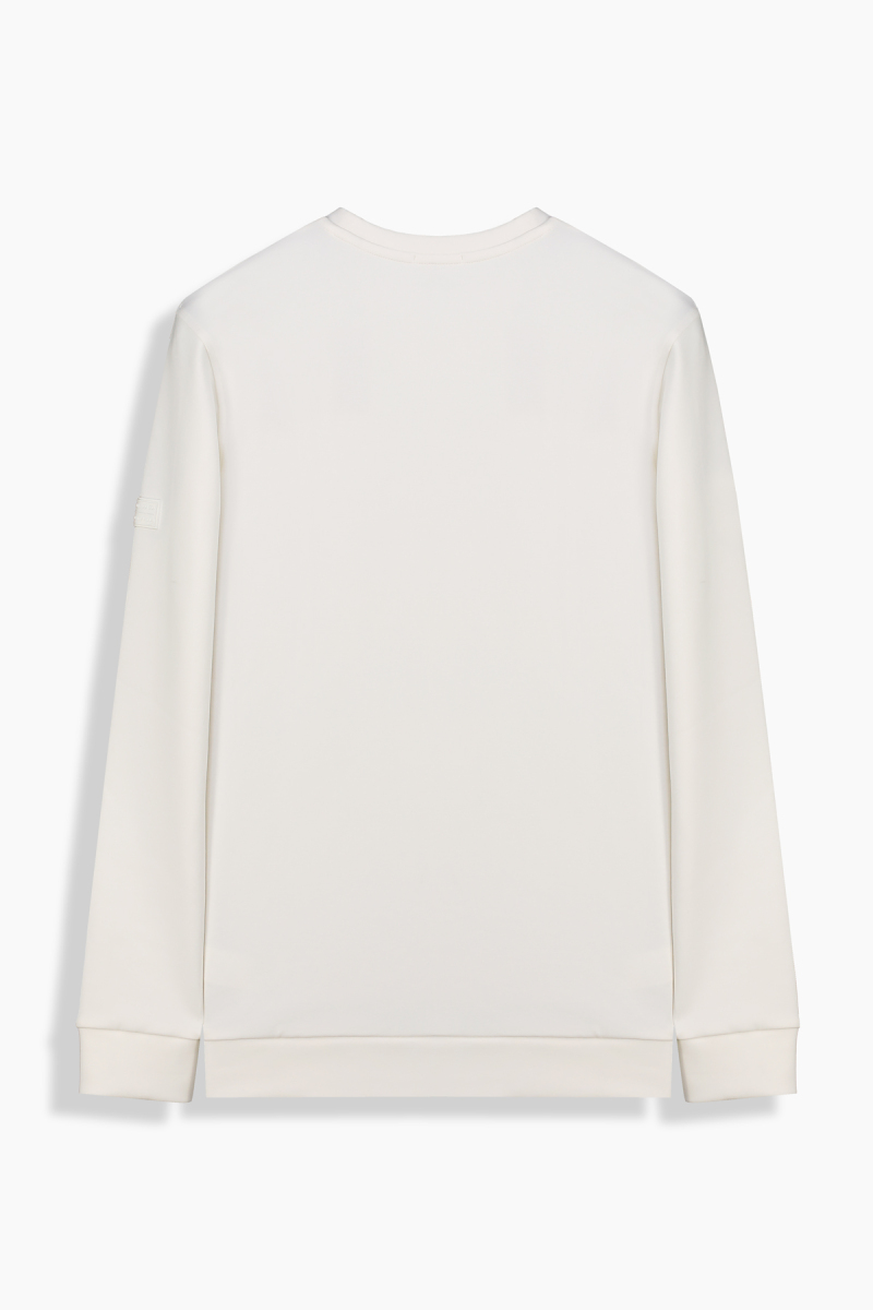 O Yaka Ekru Casual Sweatshirt - 2