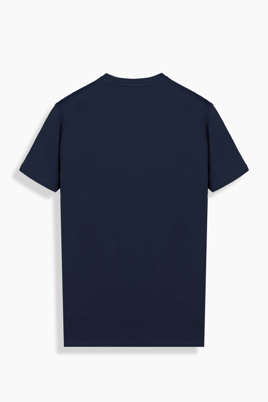 O Yaka Kısa Kol Lacivert Tişört - SARAR