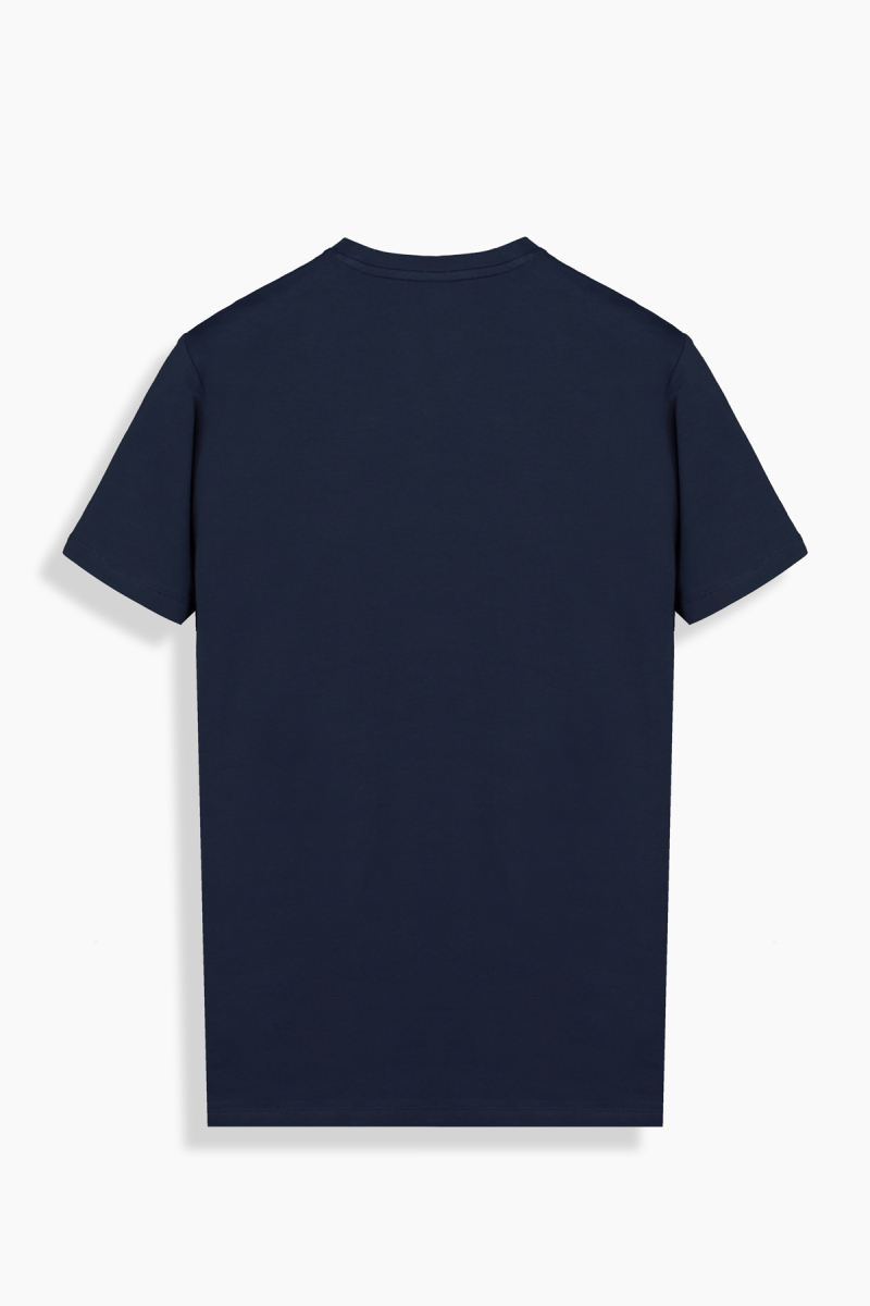 O Yaka Kısa Kol Lacivert Tişört - 2