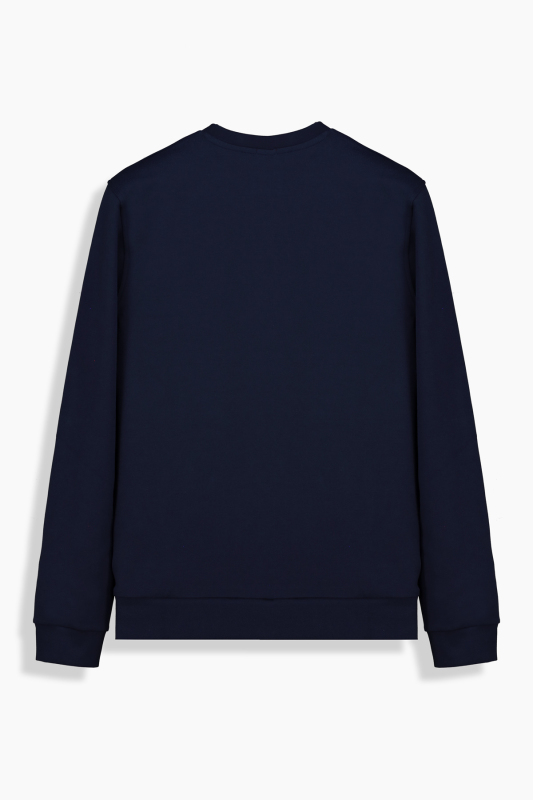 O Yaka Lacivert Casual Sweatshirt - INTERVIEW (1)