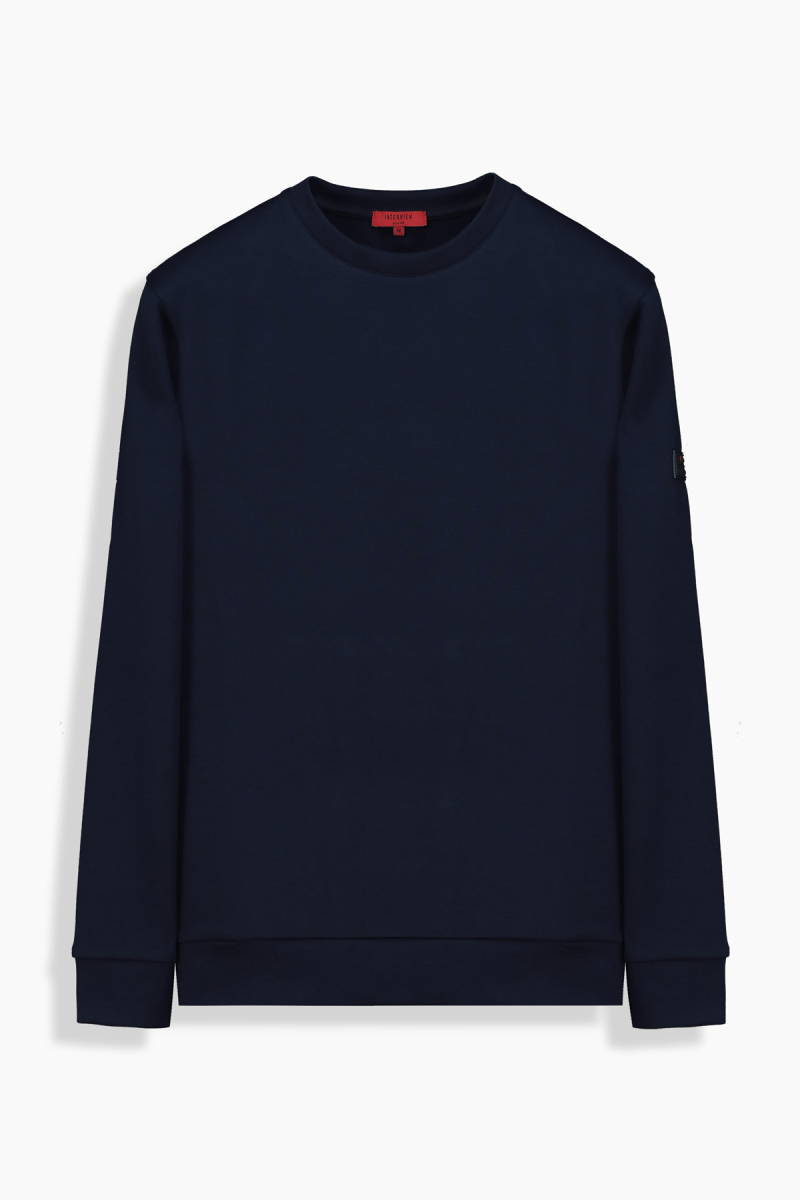 O Yaka Lacivert Sweatshirt - 1
