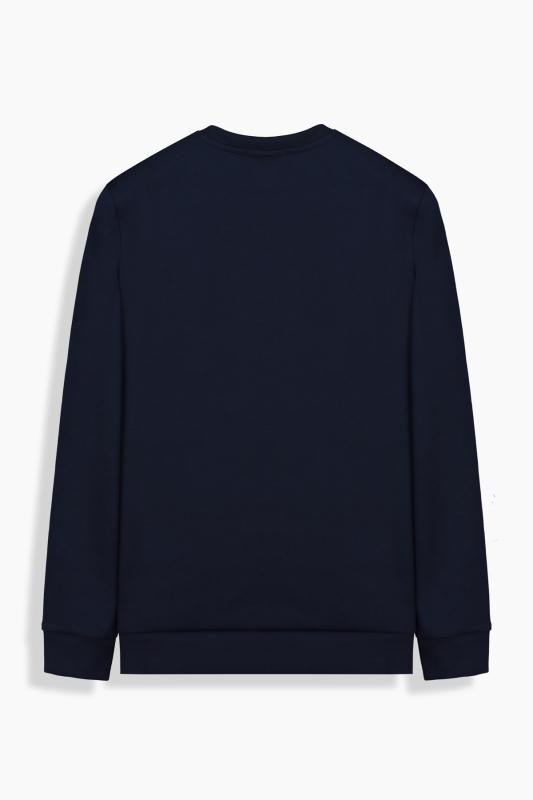 O Yaka Lacivert Sweatshirt - INTERVIEW