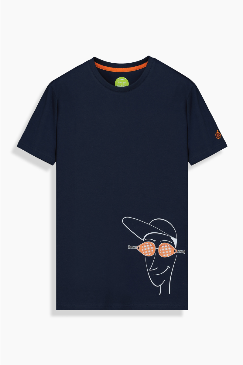 O Yaka Padel Eye Lacivert Tişört - 1