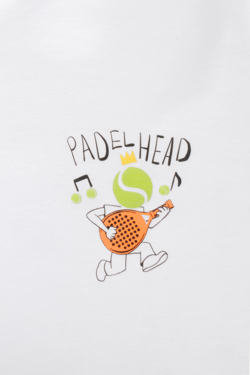 O Yaka Padelhead Beyaz Tişört - 4