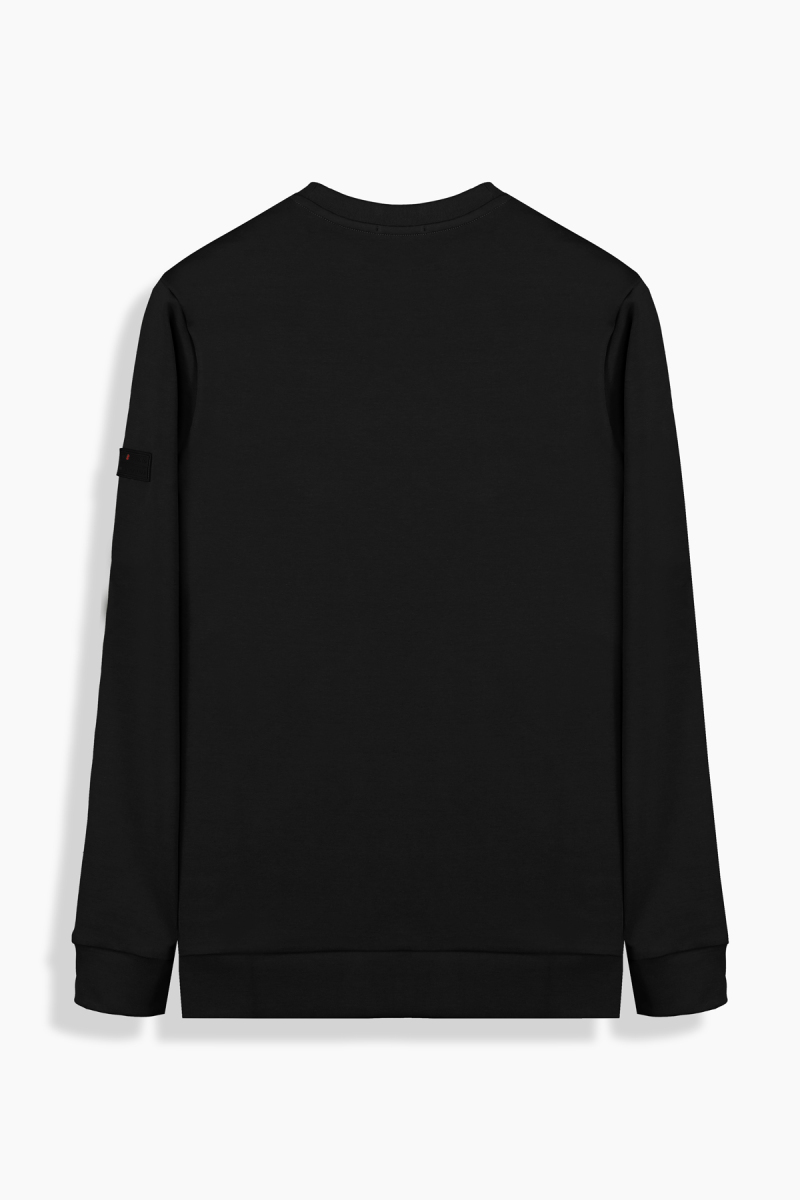 O Yaka Siyah Casual Sweatshirt - 2