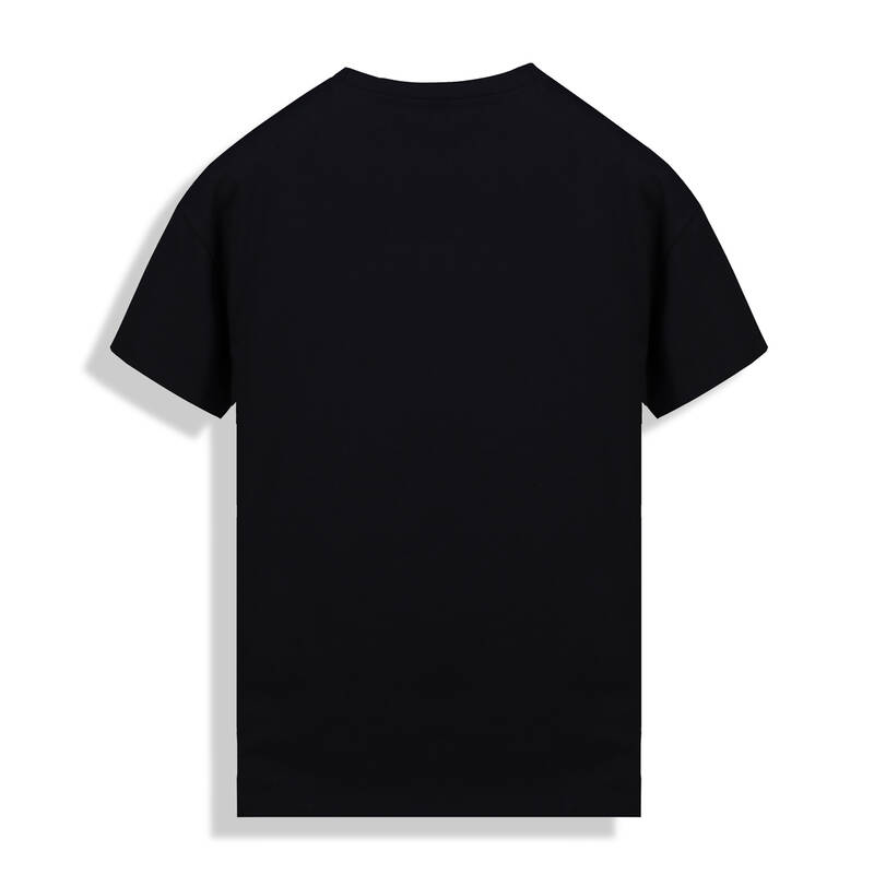 O Yaka Vapur Gondol Tasarım Siyah Tişört - 2