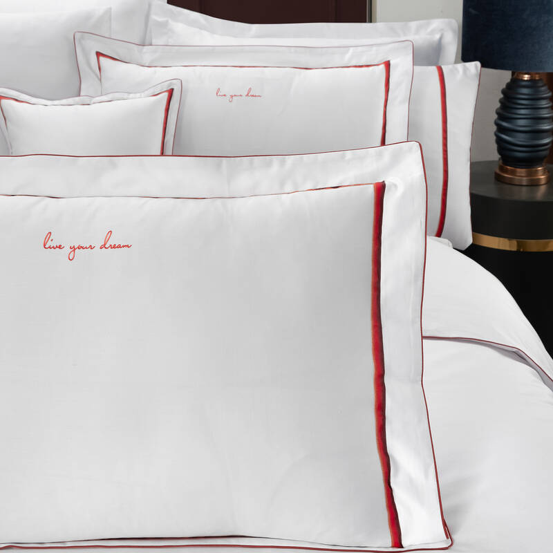 Odeo Saten Çift Kişilik Nevresim Takımı Beyaz - 4