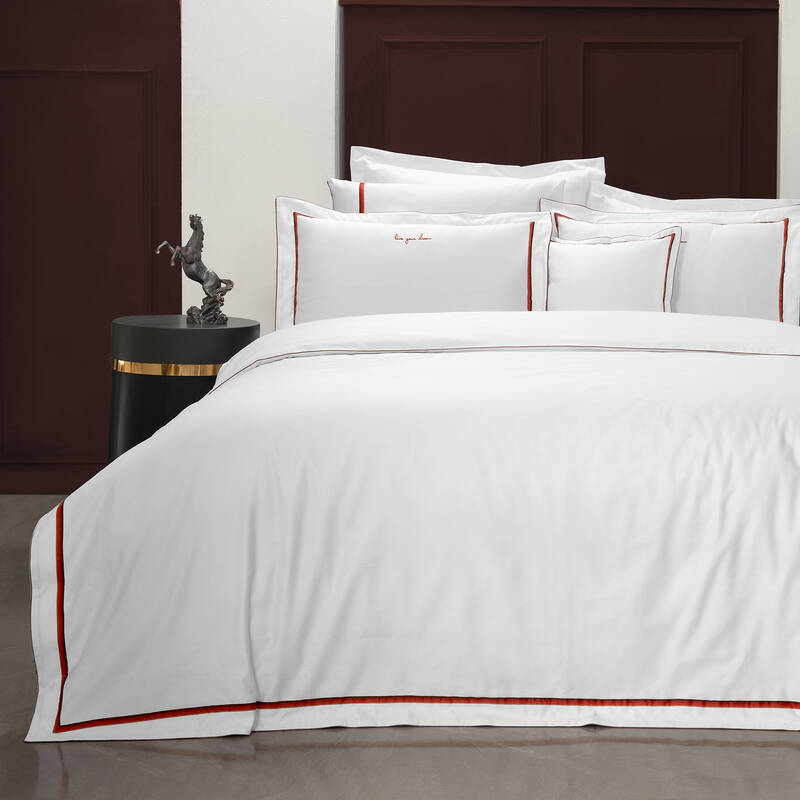 Odeo Saten Çift Kişilik Nevresim Takımı Beyaz - 5