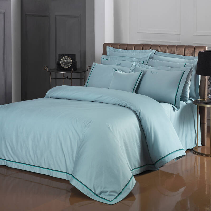 Odeo Saten Çift Kişilik Nevresim Takımı Yeşil - 1