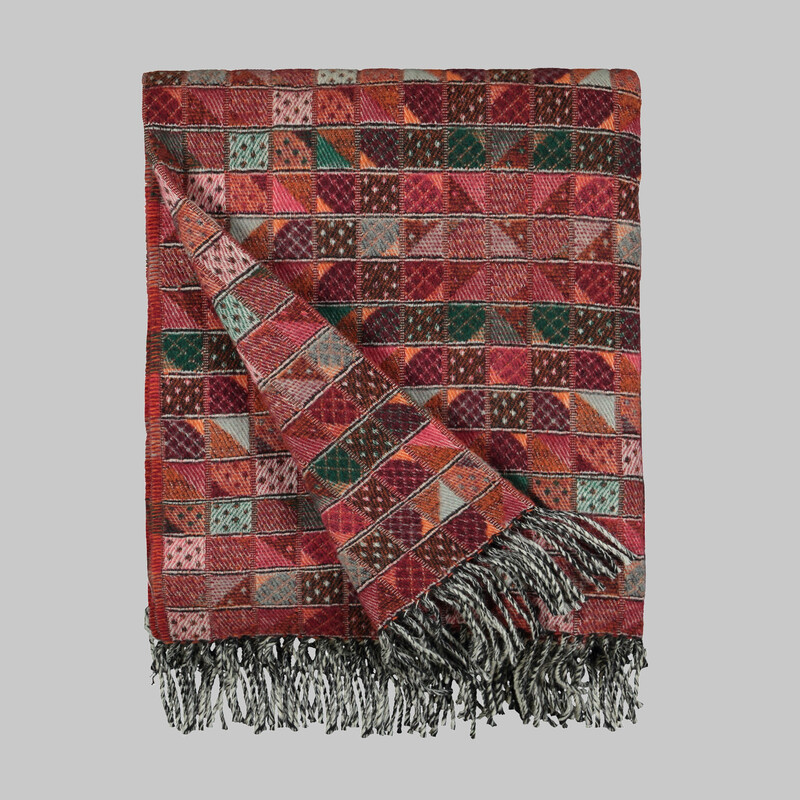 Olea Throw Kırmızı 