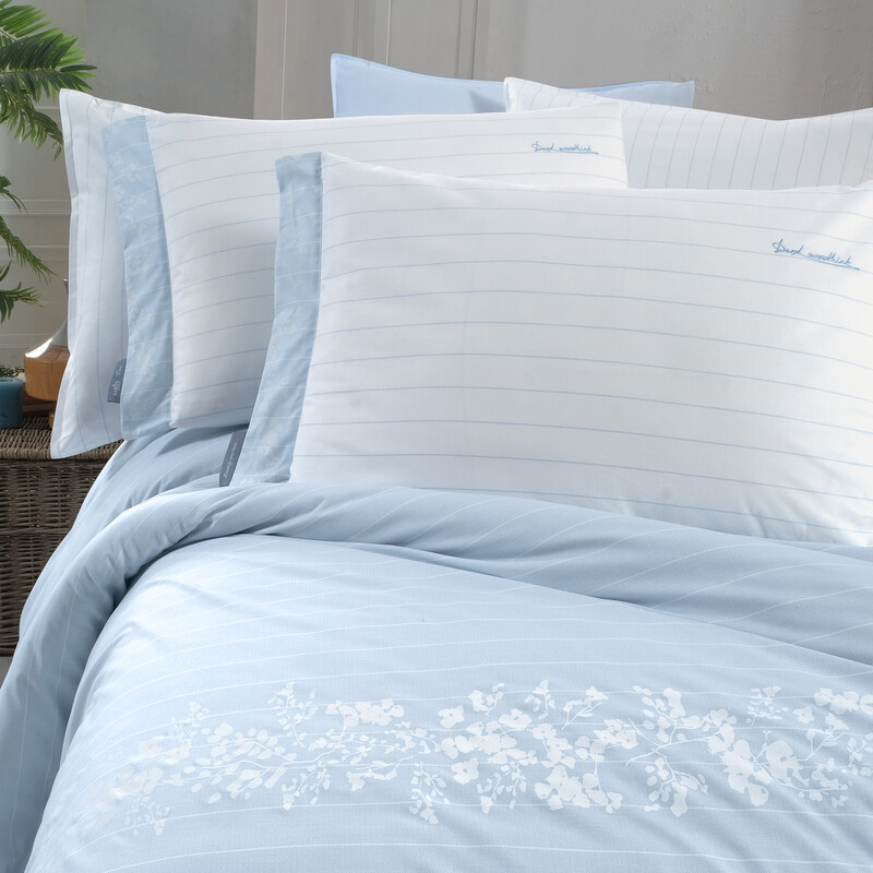 Olric Fancy King Size Mavi Nevresim Takımı - SAREV