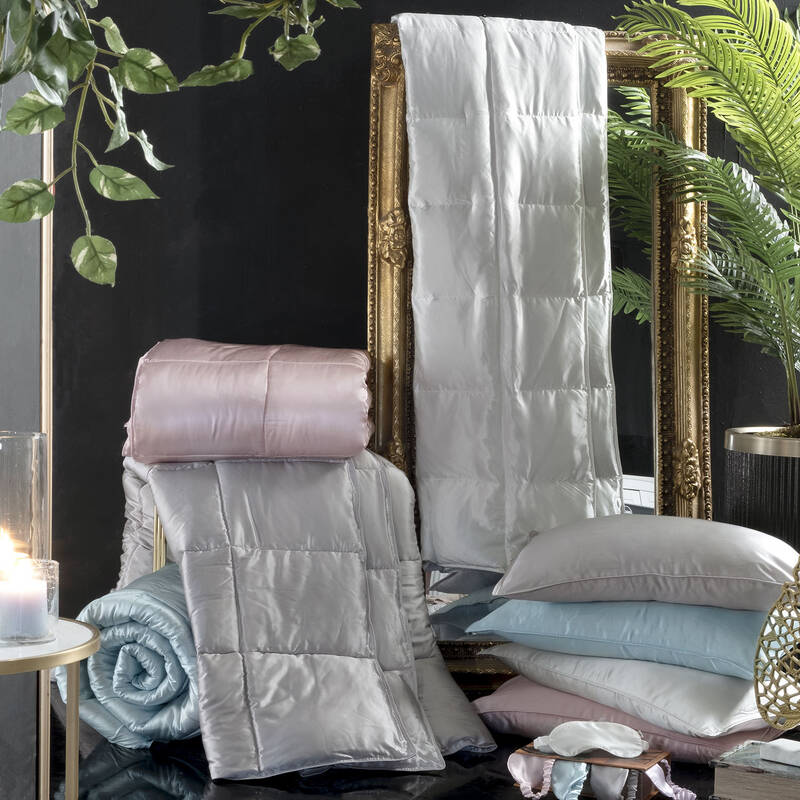 Ophelia Mint İpek Yorgan King Size-Limited Edition - 3