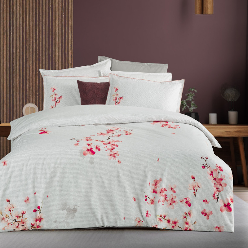 Oriana Fancy Nevresim Takımı King Size Pembe - SAREV