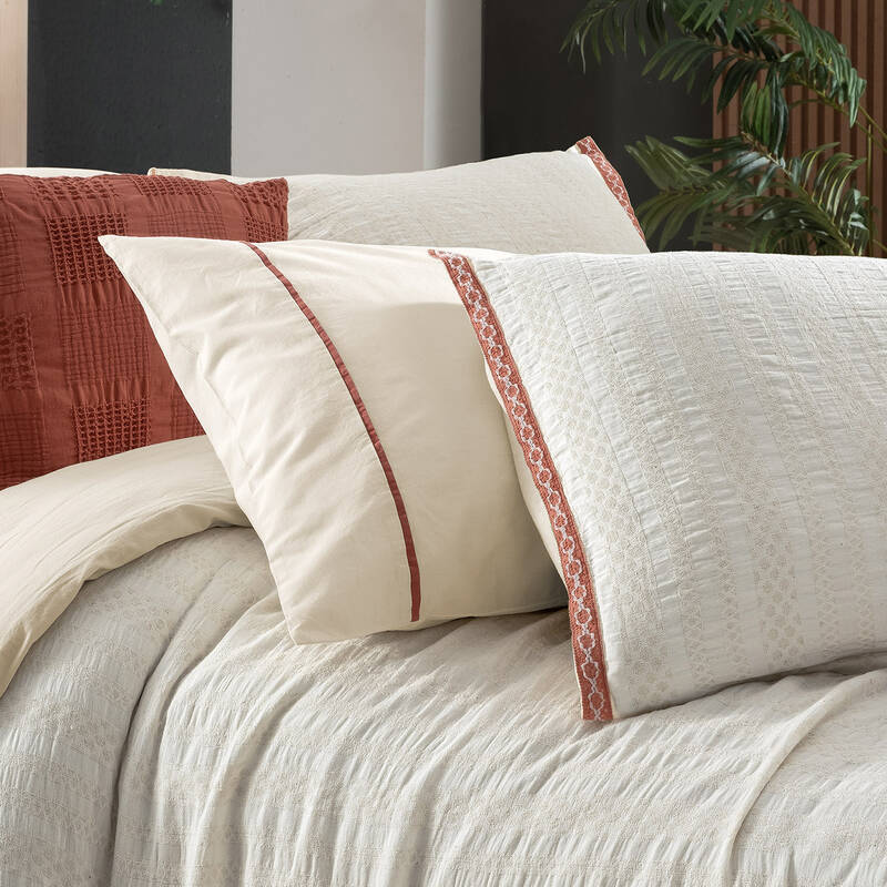 Palencia Nevresim Takımı Çift Kişilik Ekru - 4