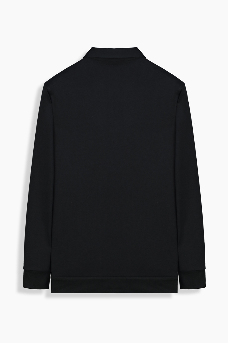 Pamuklu Siyah Sweatshirt - 2