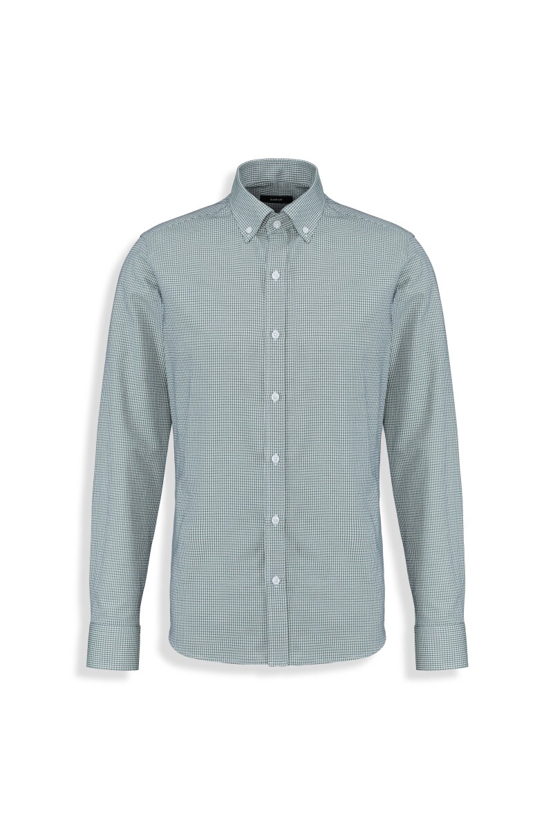 Pascal Yeşil Erkek Slim Fit Gömlek - 1