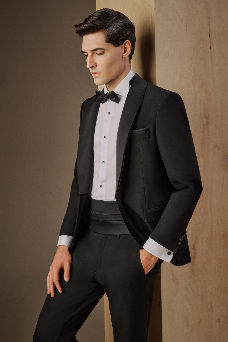 Pavalotti Nomos Slim Fit Siyah Smokin - 1