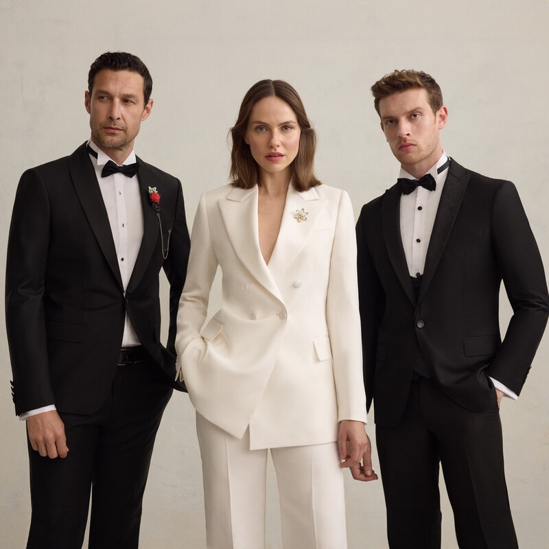 Pavalotti Siyah Slim Fit Smokin - SARAR