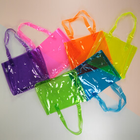 Sarı Plaj Çantası Pvc Kulplu - SAREV