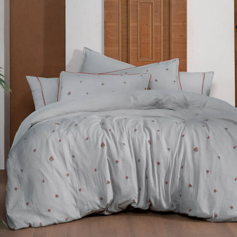 Plana Nevresim Takımı Tek Kişilik Gri - 2