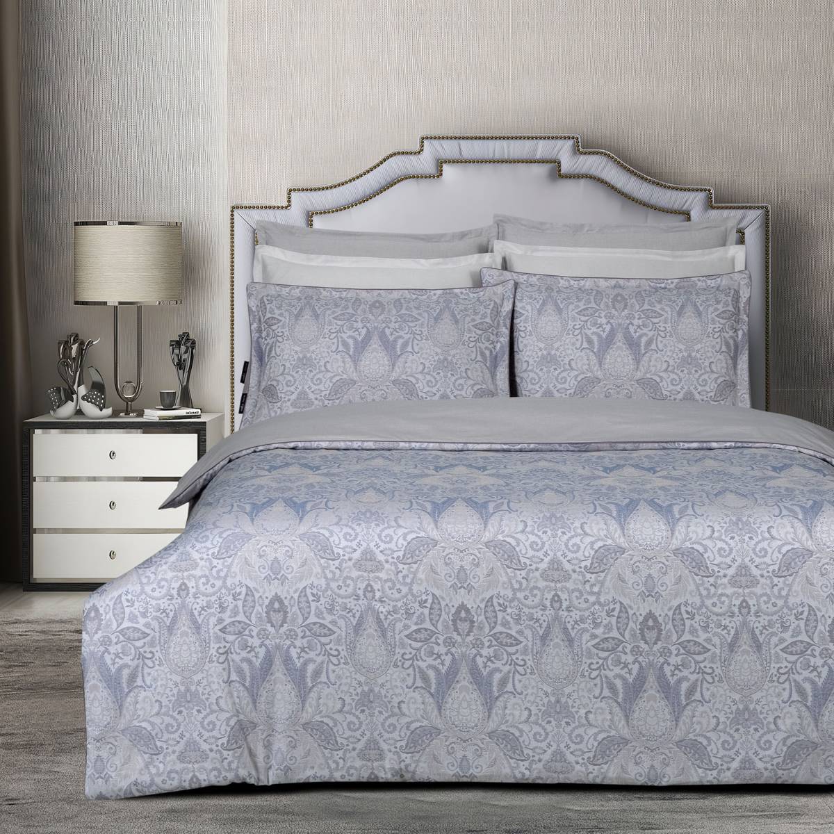 Playa Jakarlı Nevresim Takımı Çift Kişilik Mavi - 3