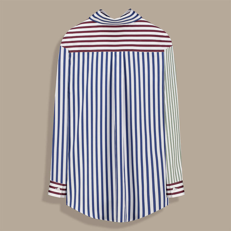 Plesa Uzun Kol Çizgili Renkli Gömlek - 3