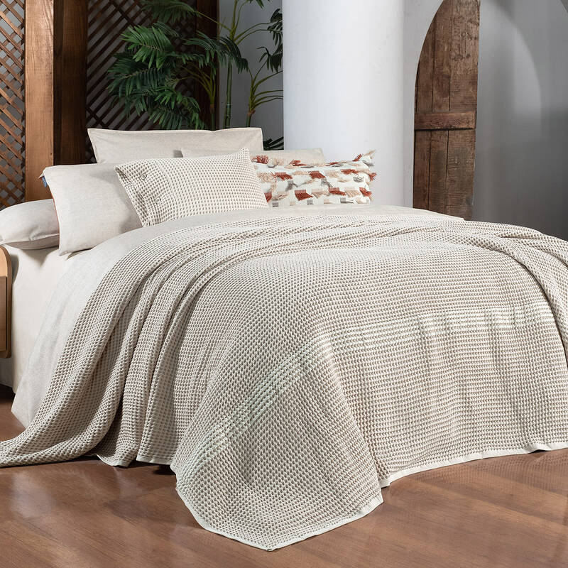 Polendia Yatak Örtüsü Tek Kişilik Bej - 1