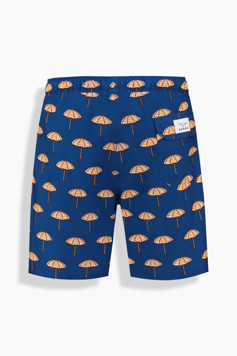 Pollsum Şemsiye Desenli Koyu Mavi Şort - 2