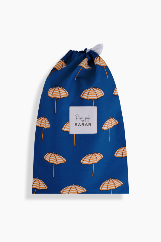 Pollsum Şemsiye Desenli Koyu Mavi Şort - SARAR