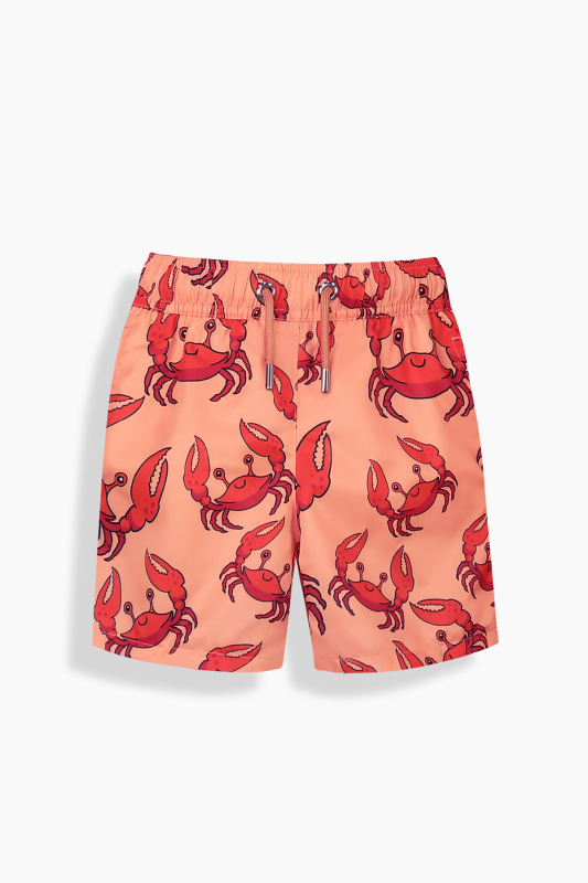 Pollsum Yengeç Desenli Çocuk Şort - SARAR