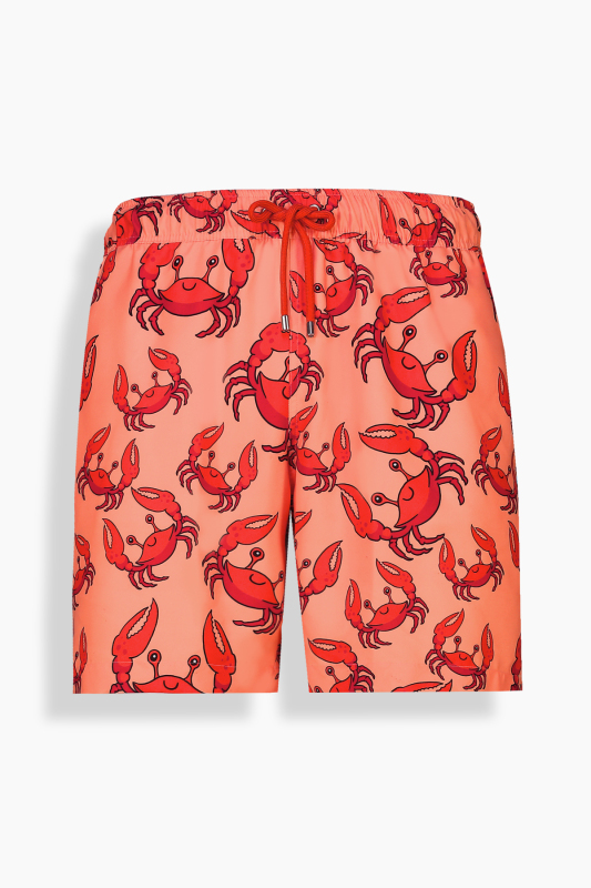 Pollsum Yengeç Desenli Somon Şort - SARAR