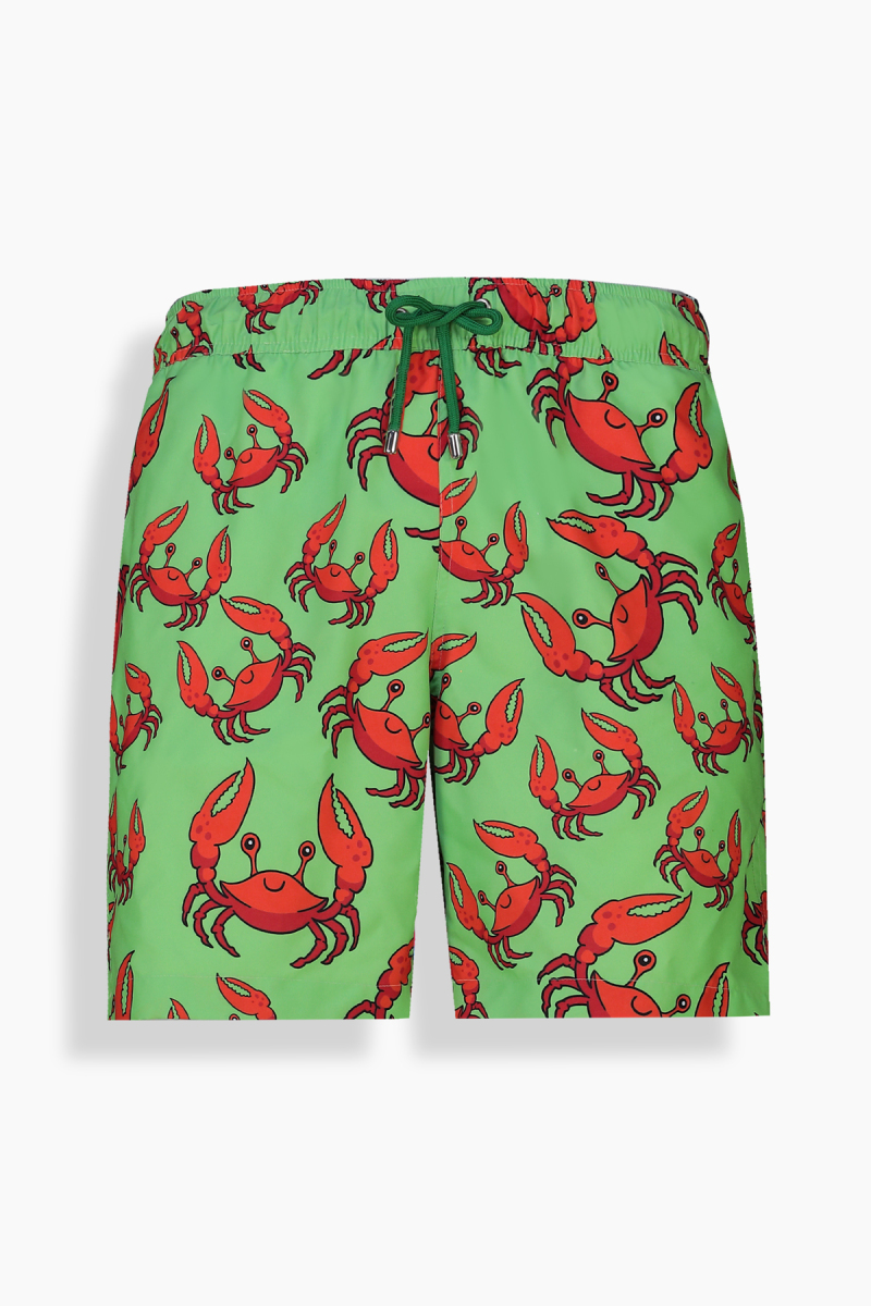 Pollsum Yengeç Desenli Yeşil Şort - 1