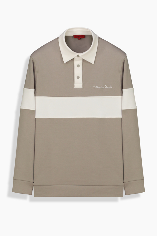 Polo Yaka Bej Sweatshirt - INTERVIEW