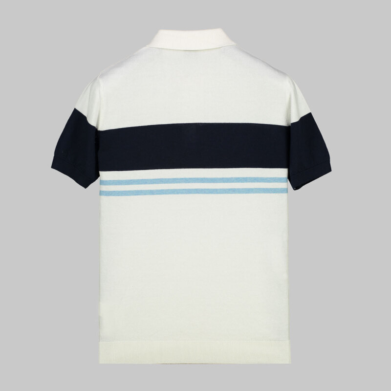 Polo Yaka Pamuklu Beyaz Tişört - SARAR