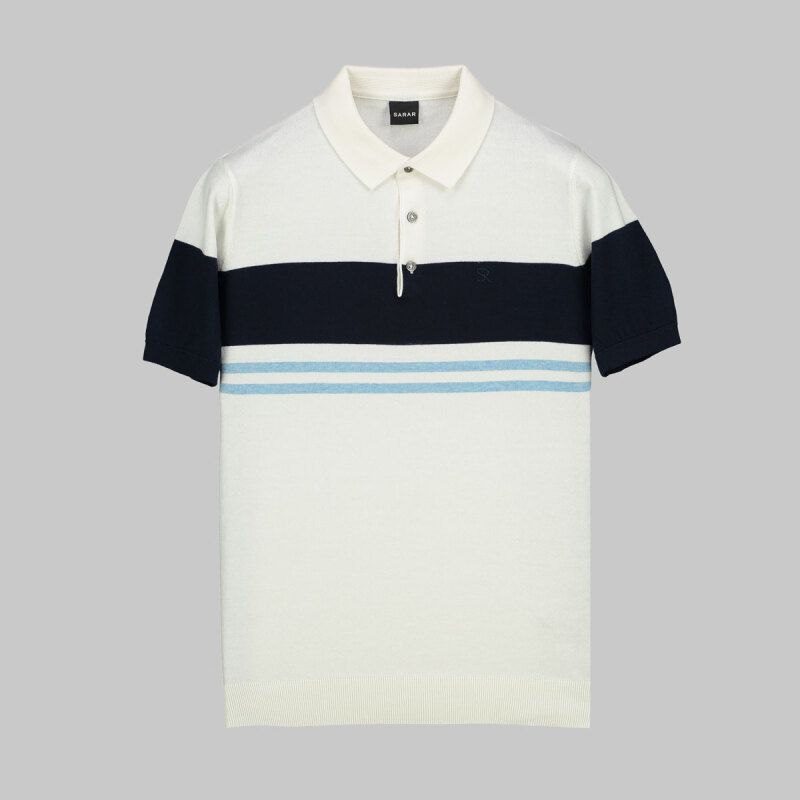 Polo Yaka Pamuklu Beyaz Tişört 